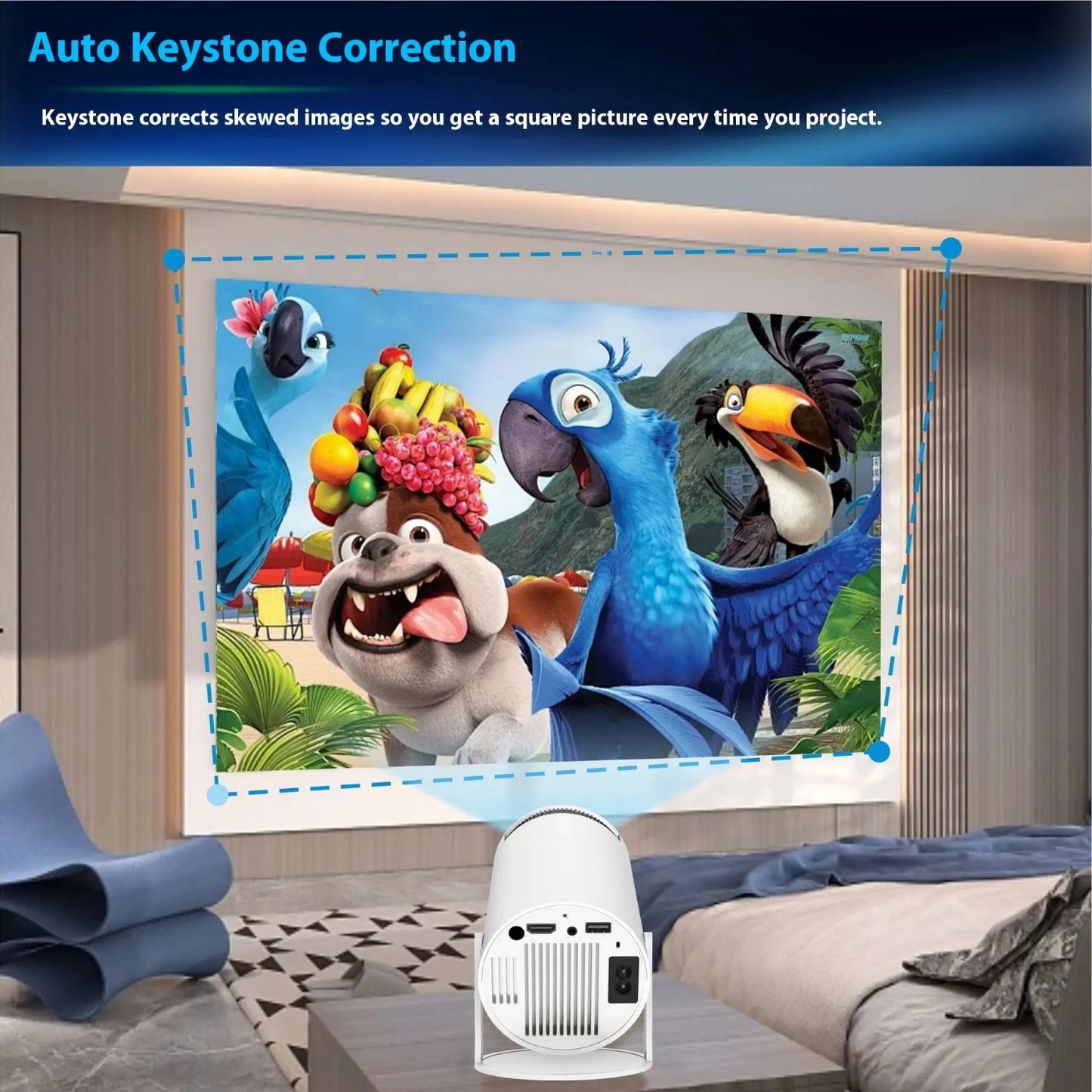 HY300 Pro Projector Home Theater Entertainment Portable Small Projector