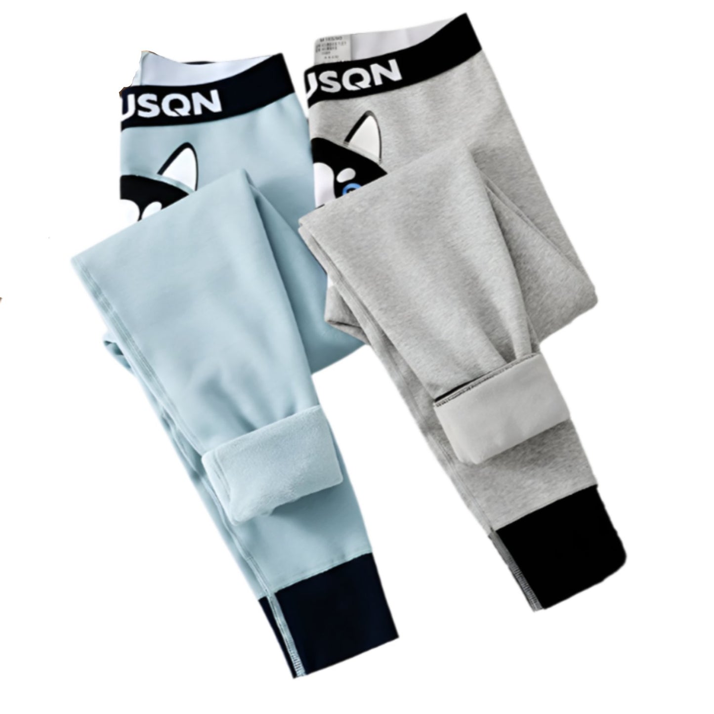 Dog Print Leggings Winter Warm Cotton Pants For Men