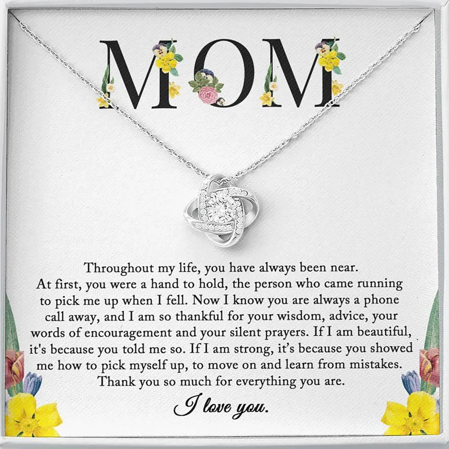 To My Mom Necklace Gift For Mum