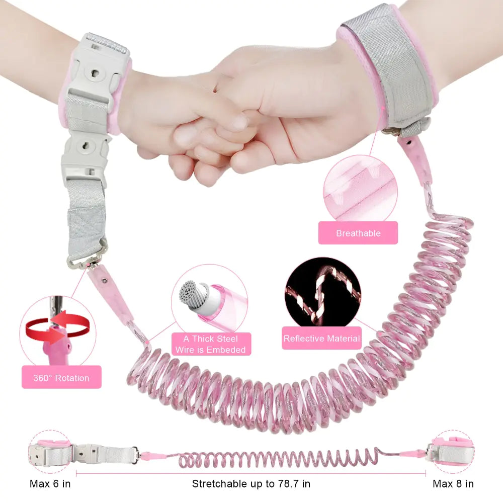 Reflective Toddler Leash: Anti-Lost Wristband Baby Safety Harnesses & Leashes