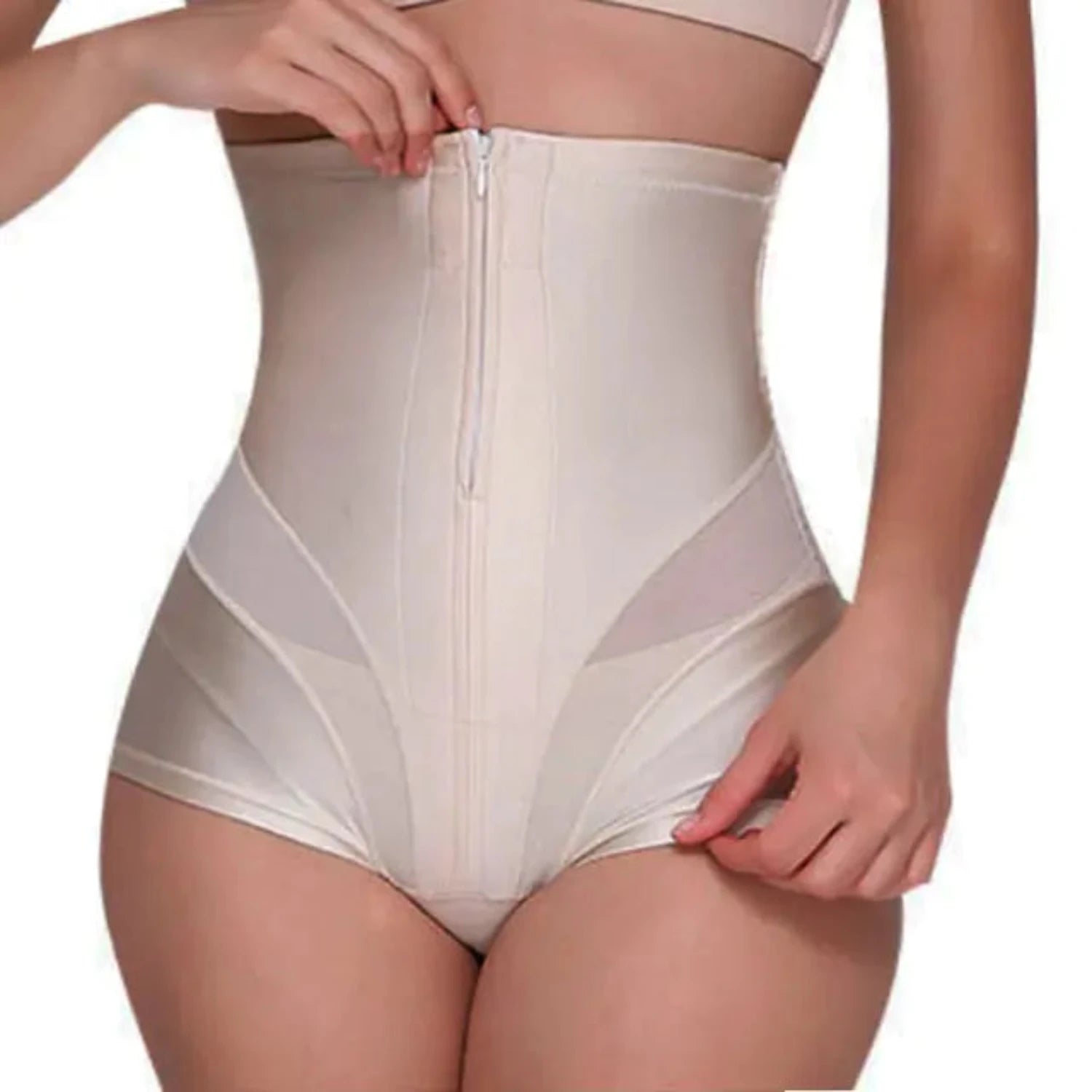 Shapewear Lace Zipper Buckle Up Body Shaper