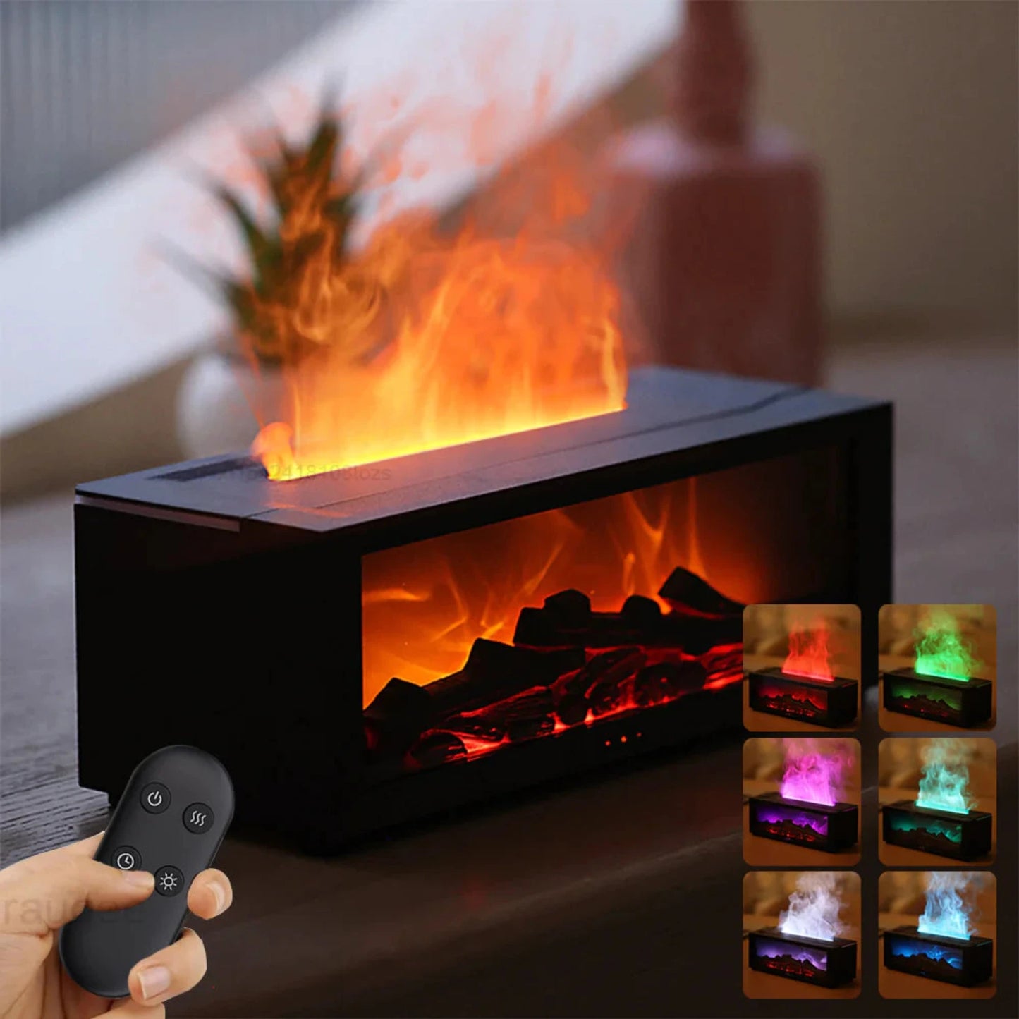 Fireplace Aromatherapy Humidifier Colorful Essential Oil Diffuser