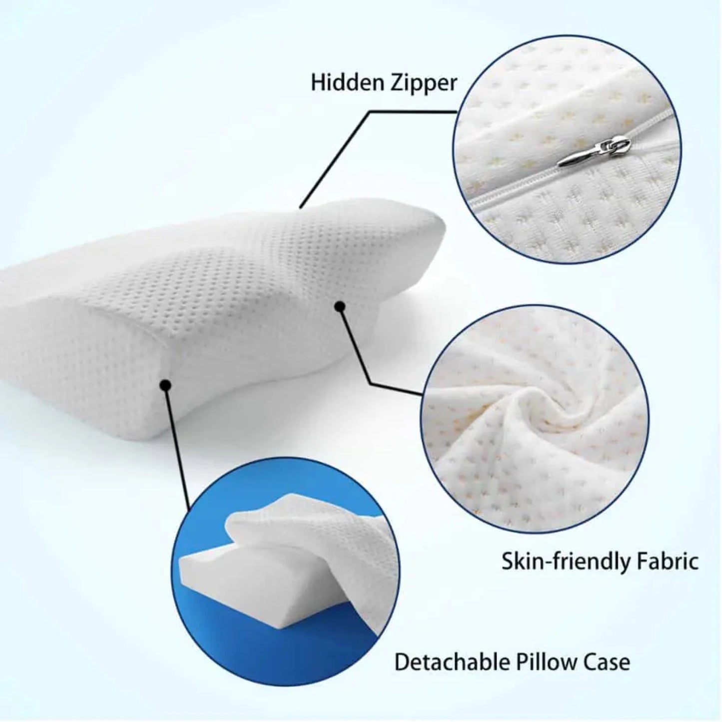 Ergonomic Design Orthy Pillow Restful Memory Foam Pillow