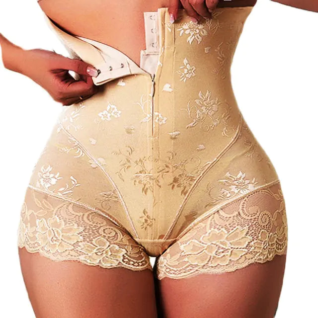 Sexy Lingerie Shapewear Lace Zipper Buckle Up Body Shaper