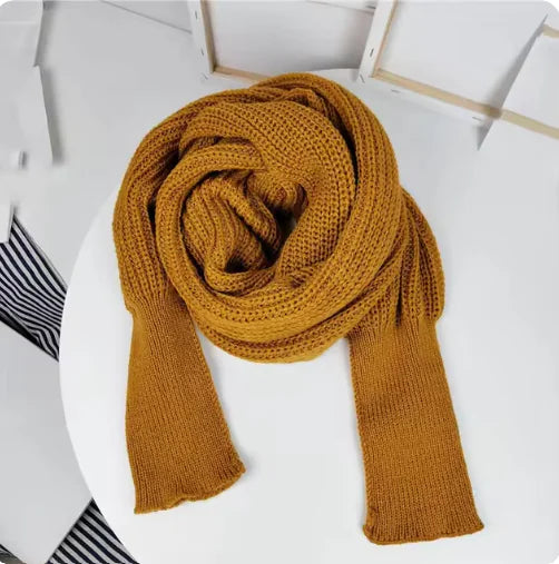 Stylish Knit Wool Scarf Shawl with Sleeves